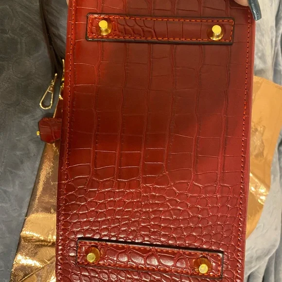 Fashion Chic Red Wine Crocodile Leather Birkin 20 Handbag - Picture 8 of 15